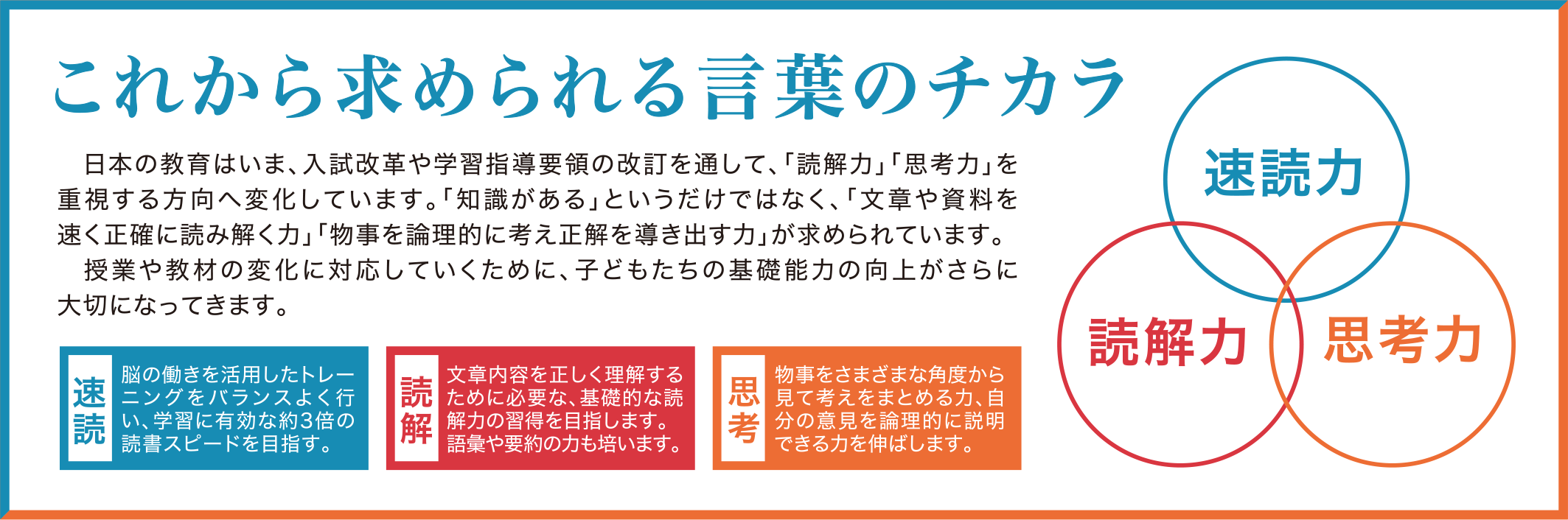 こらから求められる言葉のチカラ
